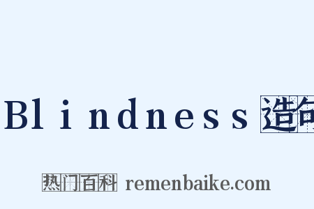 Blindness造句是什么意思的图片